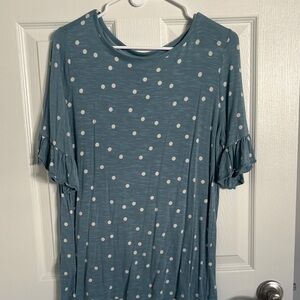 Loft top with flutter sleeve- large